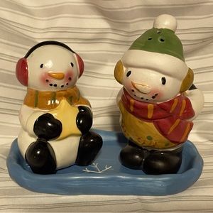 Snowman Salt & Pepper Set Vintage